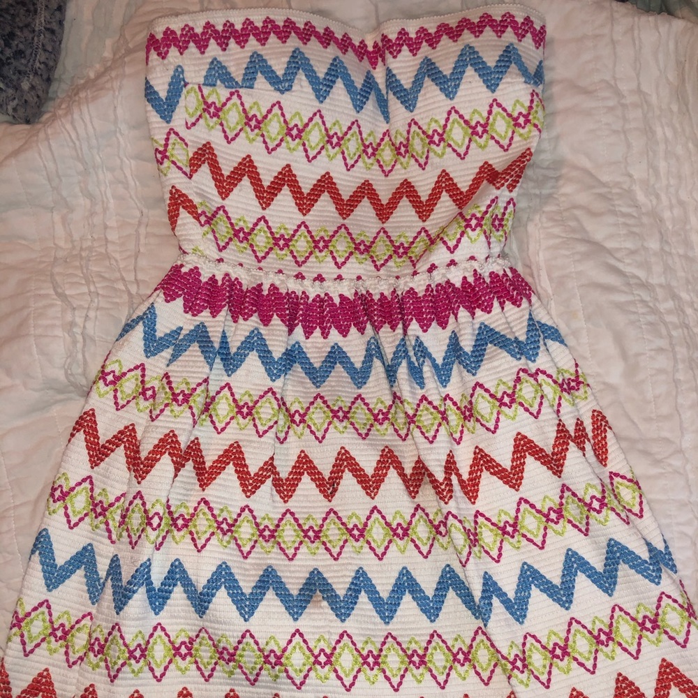 Strapless spring dress